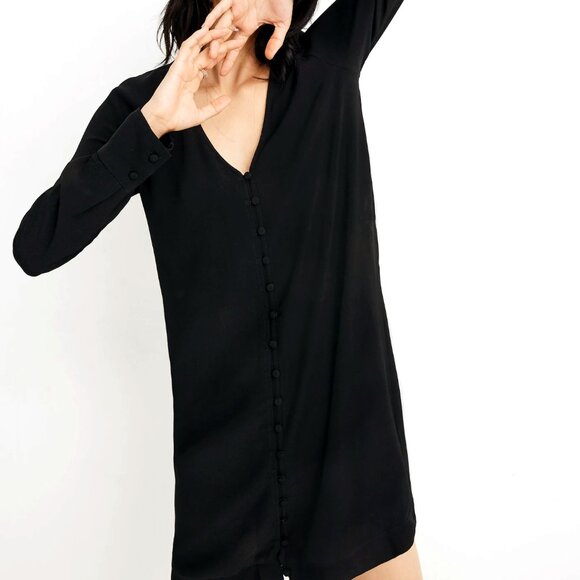 Heather Long-Sleeve Button-Front Dress SZ XL - Picture 1 of 7
